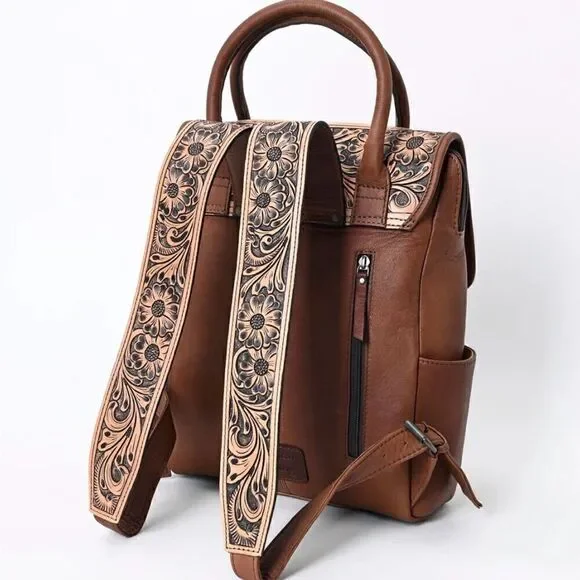 American Darling Backpack Genuine Western Leather Womens Bag Eleanor New - Picture 4 of 7